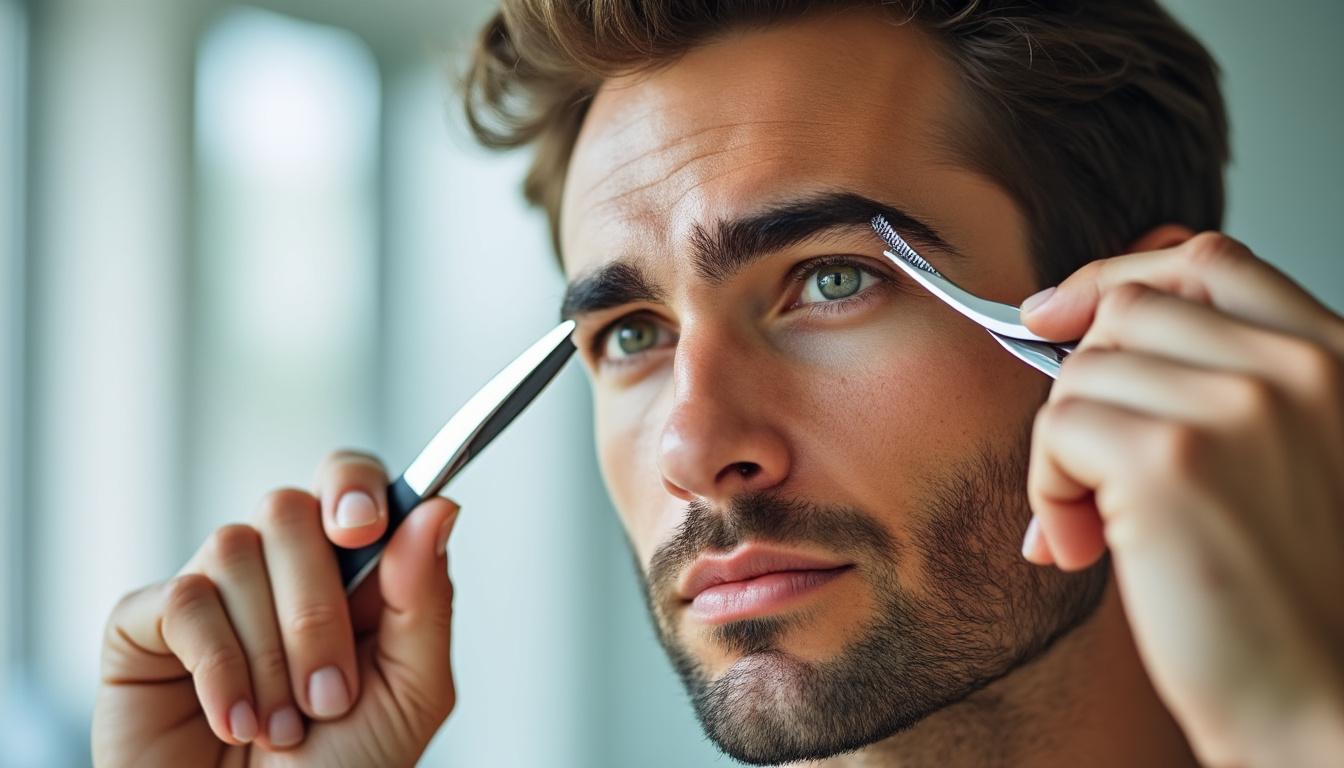 découvrez comment affiner vos sourcils en tant qu'homme grâce à des conseils sur la taille, l'utilisation de la brosse et un maquillage discret pour un look naturel et soigné.