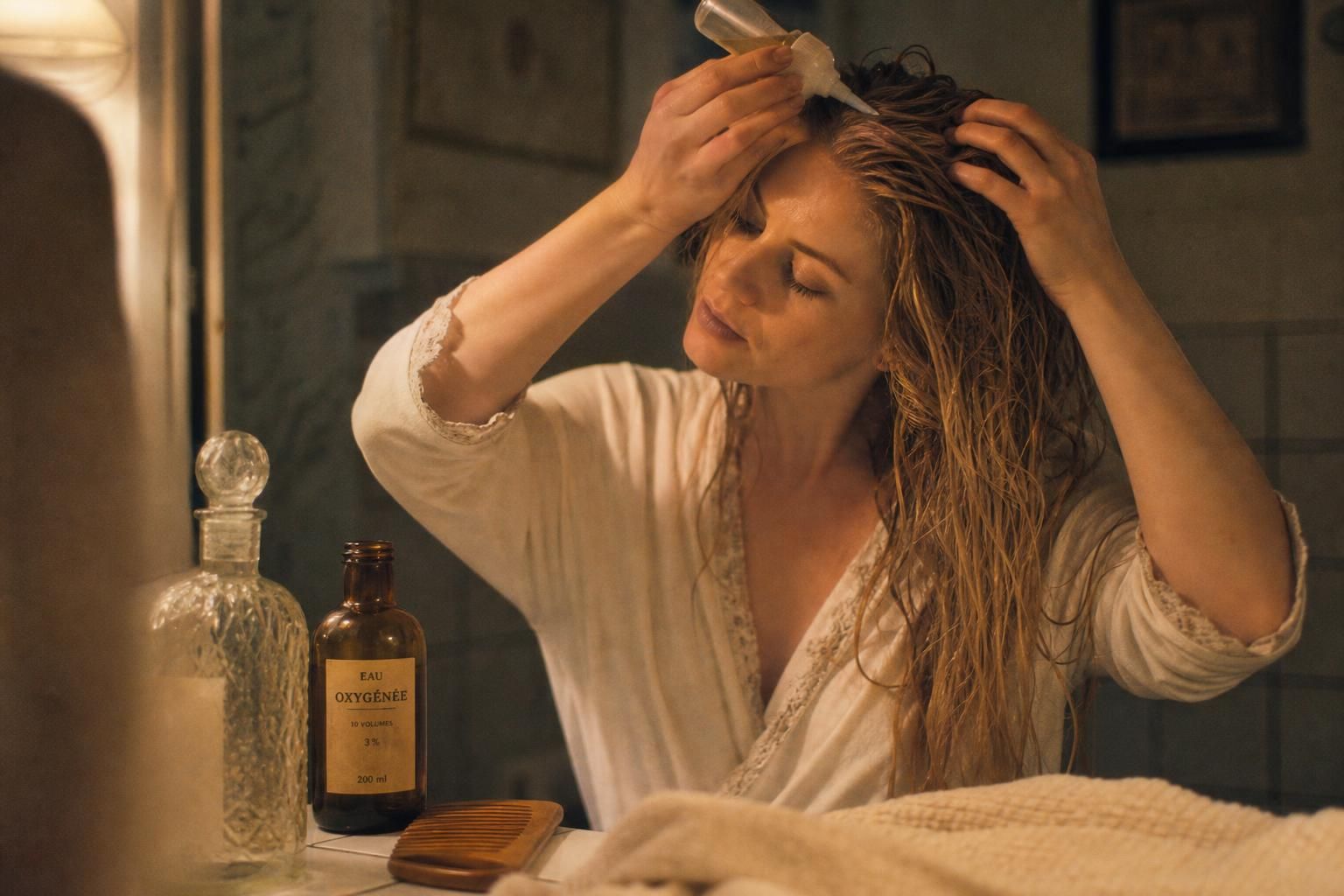 découvrez les effets réels de l'eau oxygénée sur les cheveux et profitez des conseils de grand-mère pour une utilisation sûre et efficace.